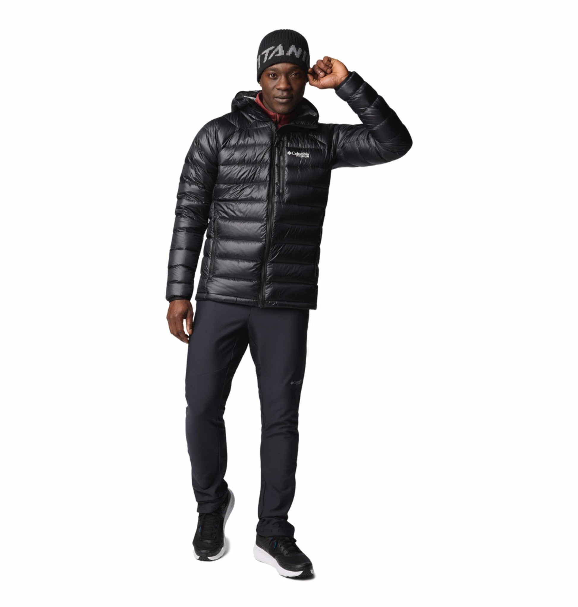 men black omni heat arctic arctic crest down jacket