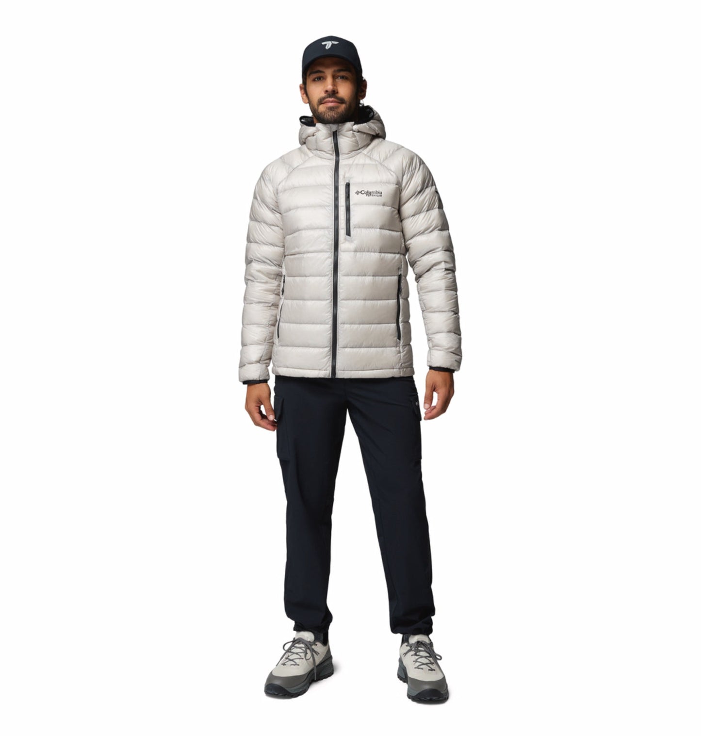 men grey omni heat arctic arctic crest down jacket