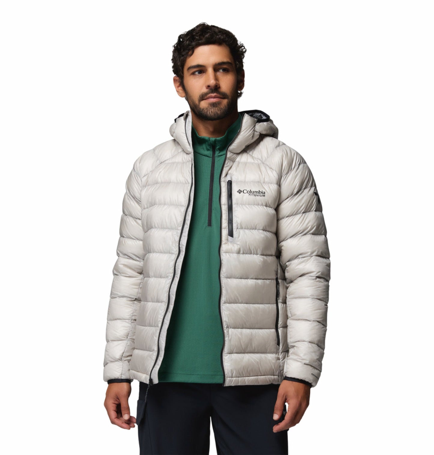 men grey omni heat arctic arctic crest down jacket