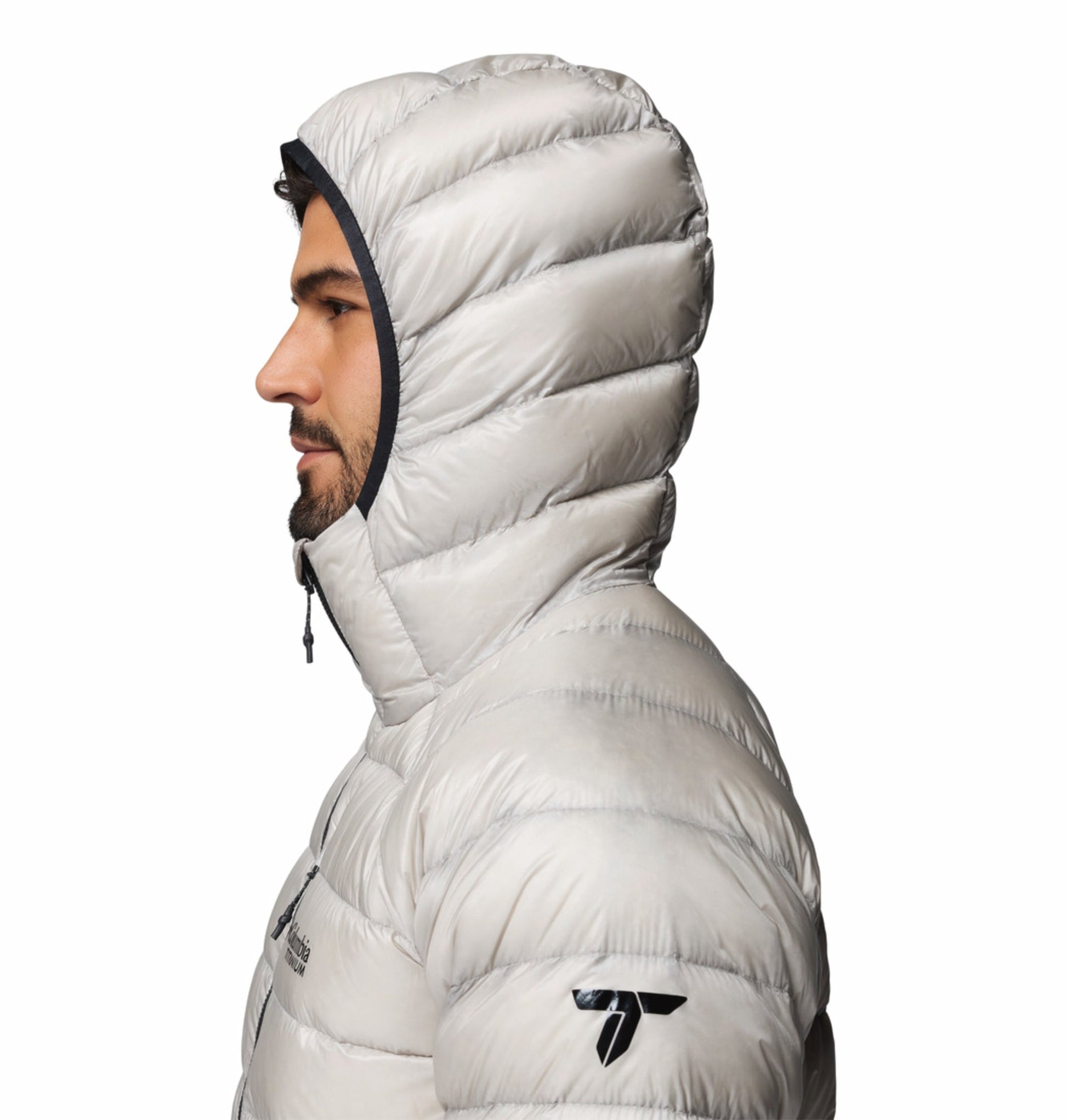 men grey omni heat arctic arctic crest down jacket