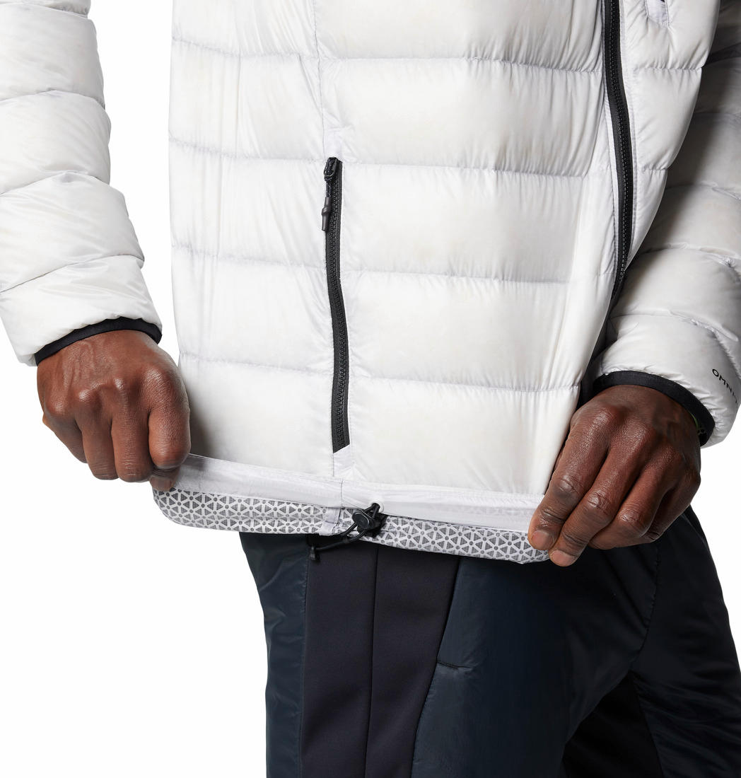 Columbia Men Grey Arctic Crest Down Hooded Jacket