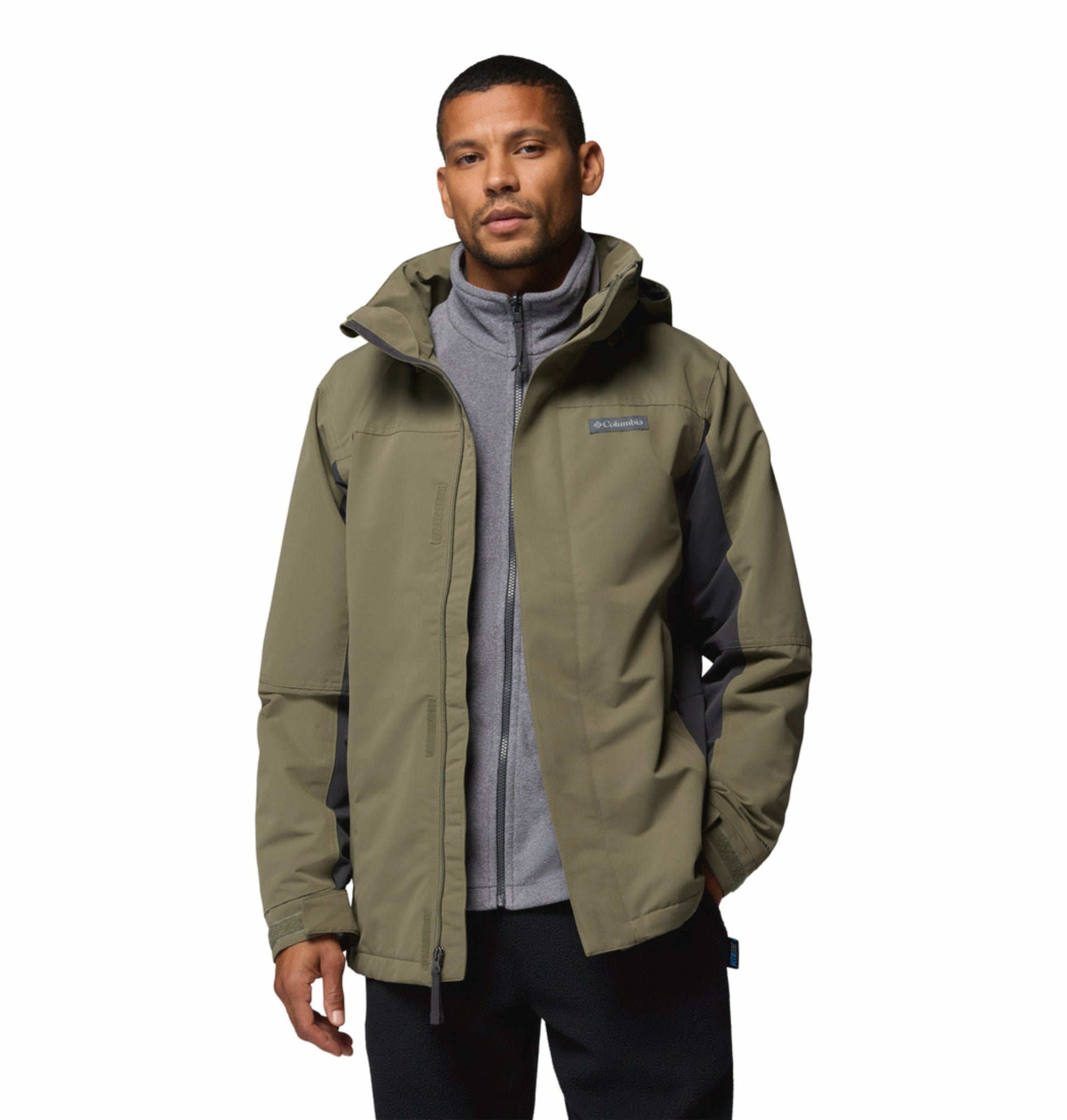 mens green omni heat reflective bugaboo iv interchangeable jacket