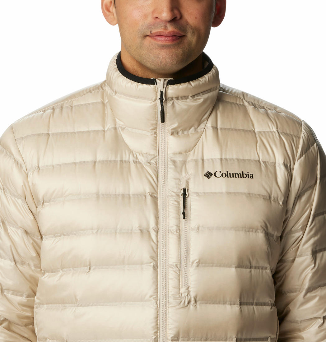 A Men Wearing Columbia Men Brown Pebble Peak II Down Jacket