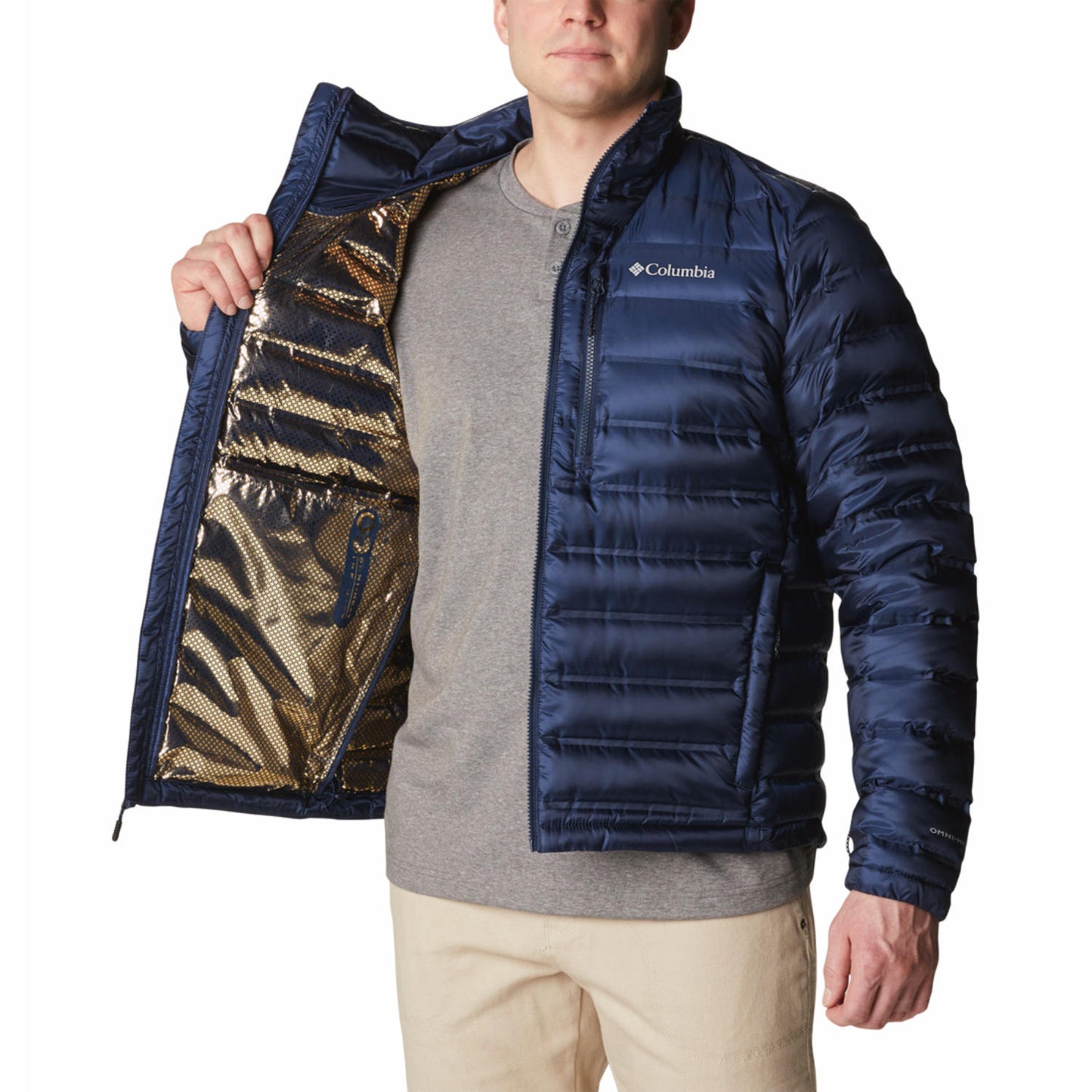 Columbia Men Blue Pebble Peak II Down Jacket