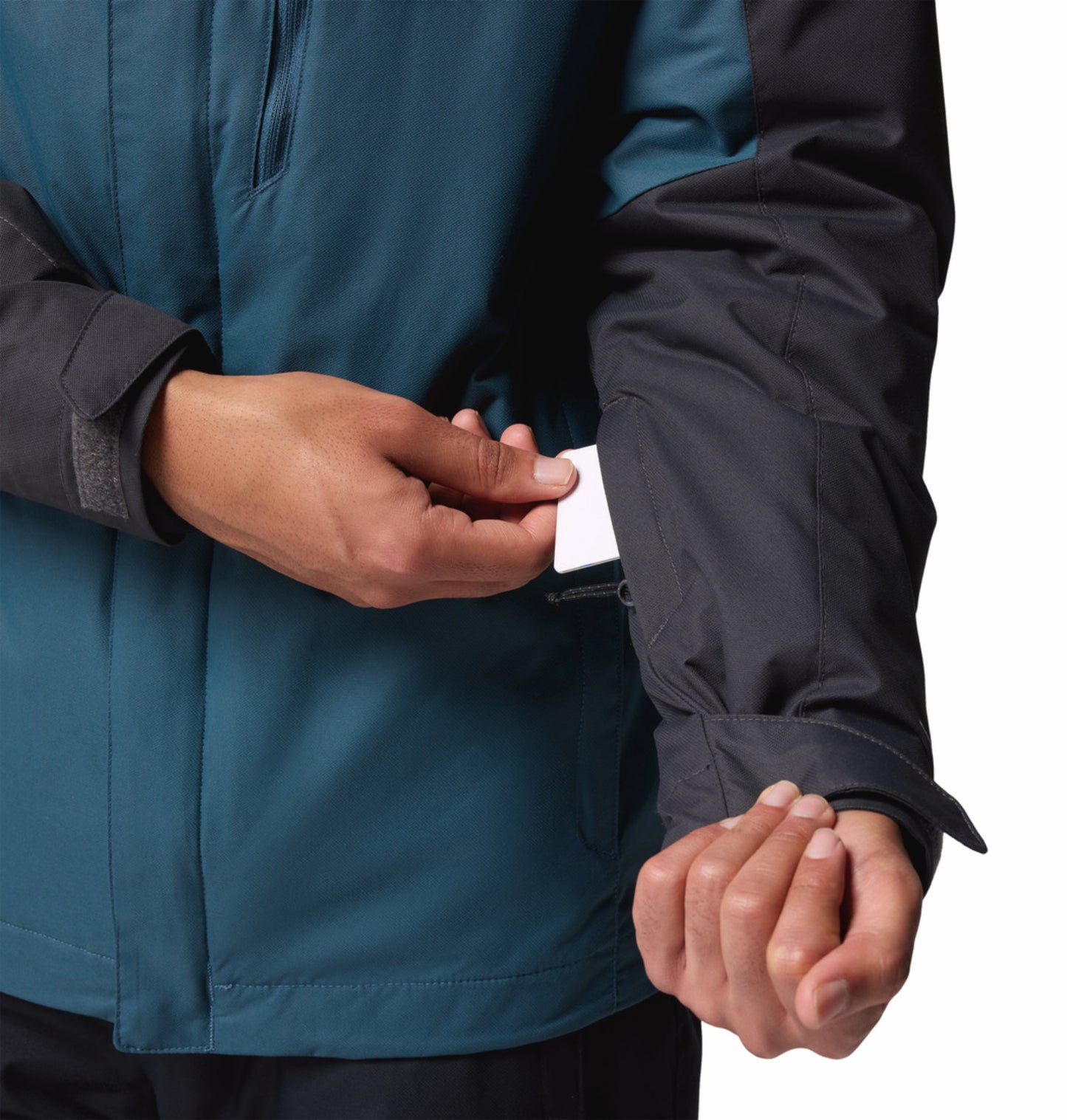 Columbia Men Blue Omni-Heat Reflective Whirlibird V Hooded Interchange Jacket
