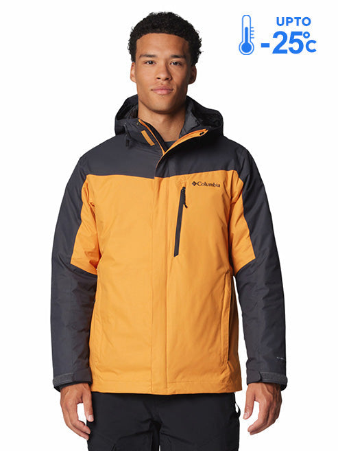 Columbia Men Orange Omni-Heat Reflective Whirlibird V Hooded Interchange Jacket