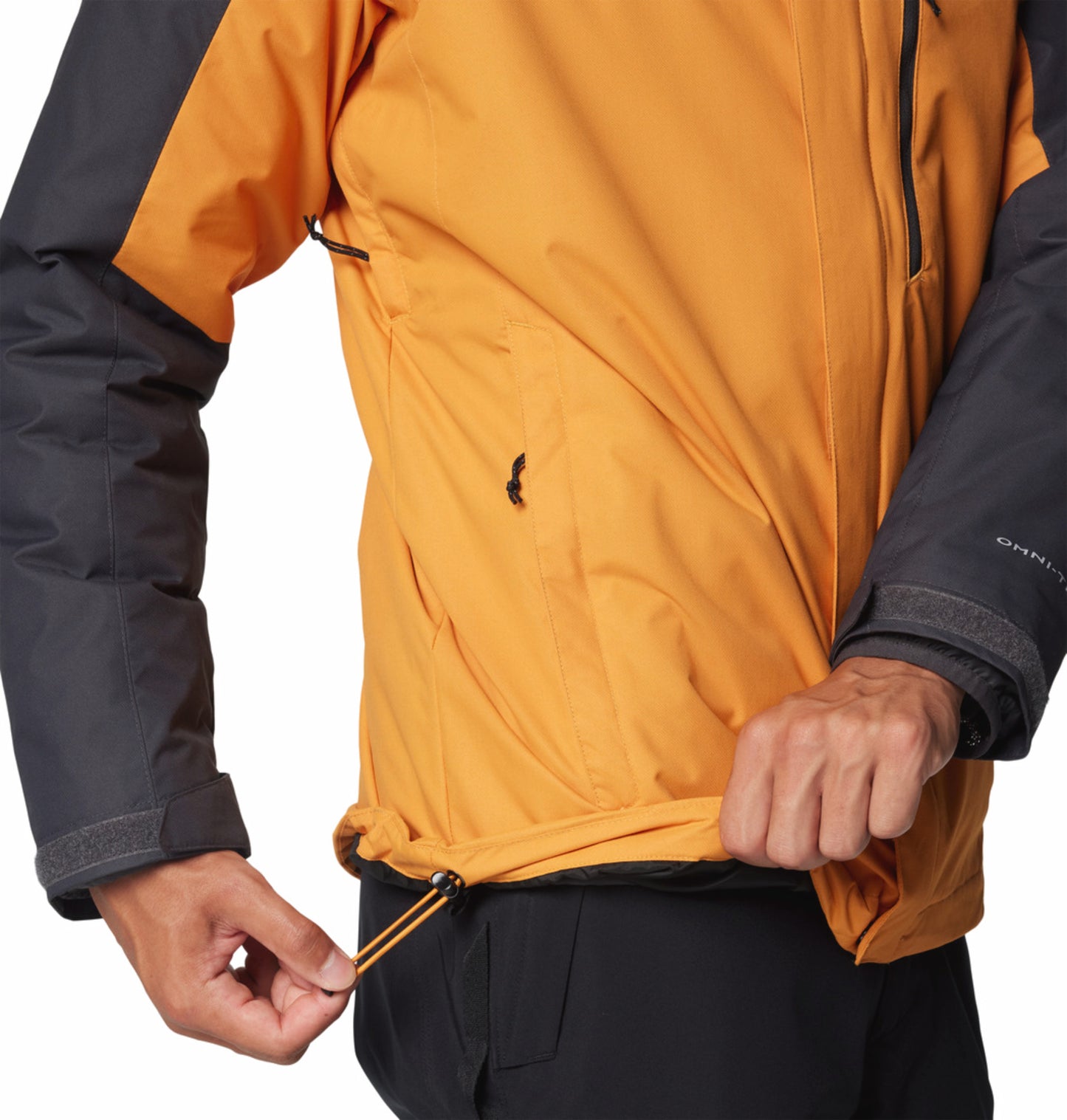 A Men Wearing Columbia Men Orange Whirlibird V Interchange Jacket