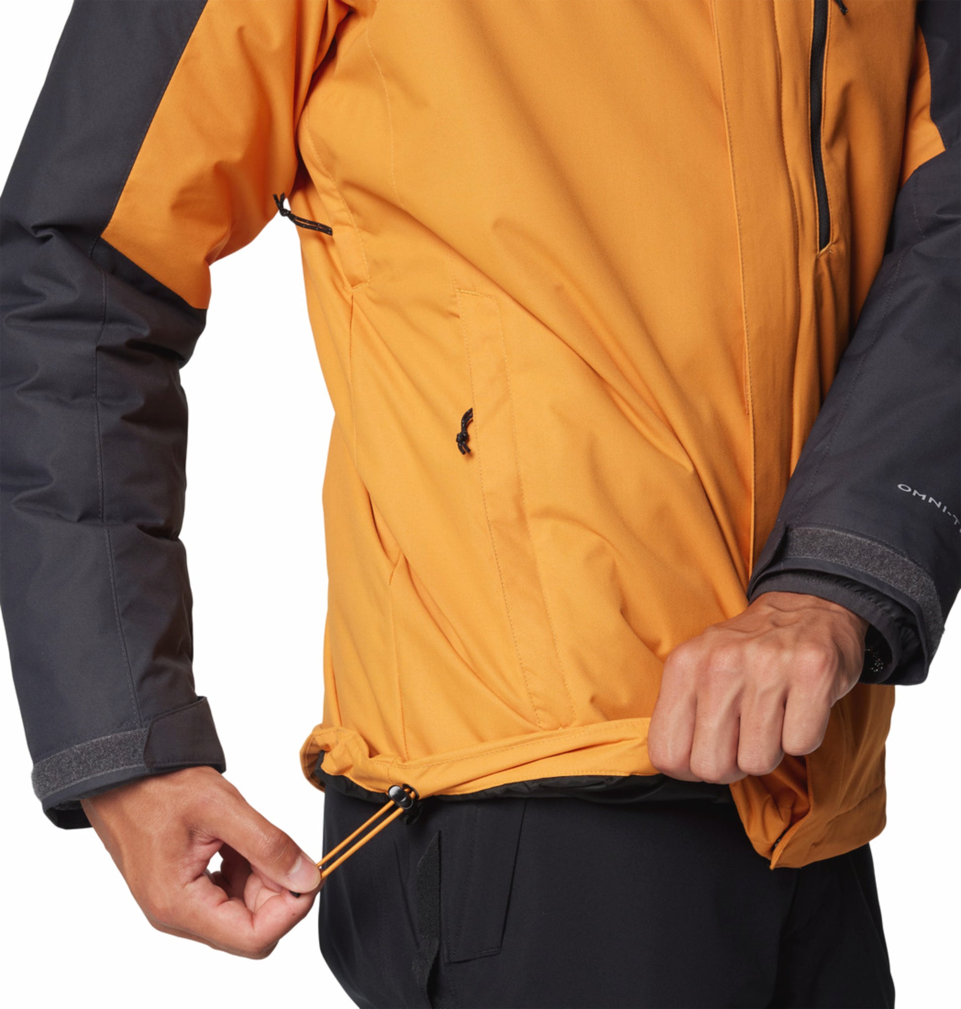 A Men Wearing Columbia Men Orange Whirlibird V Interchange Jacket