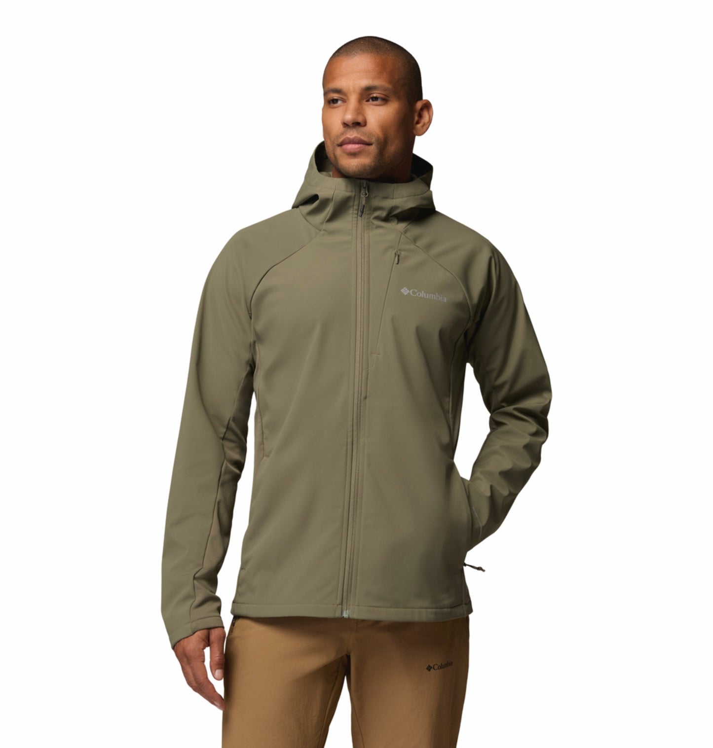 men green omni shield trailborne soft shell jacket