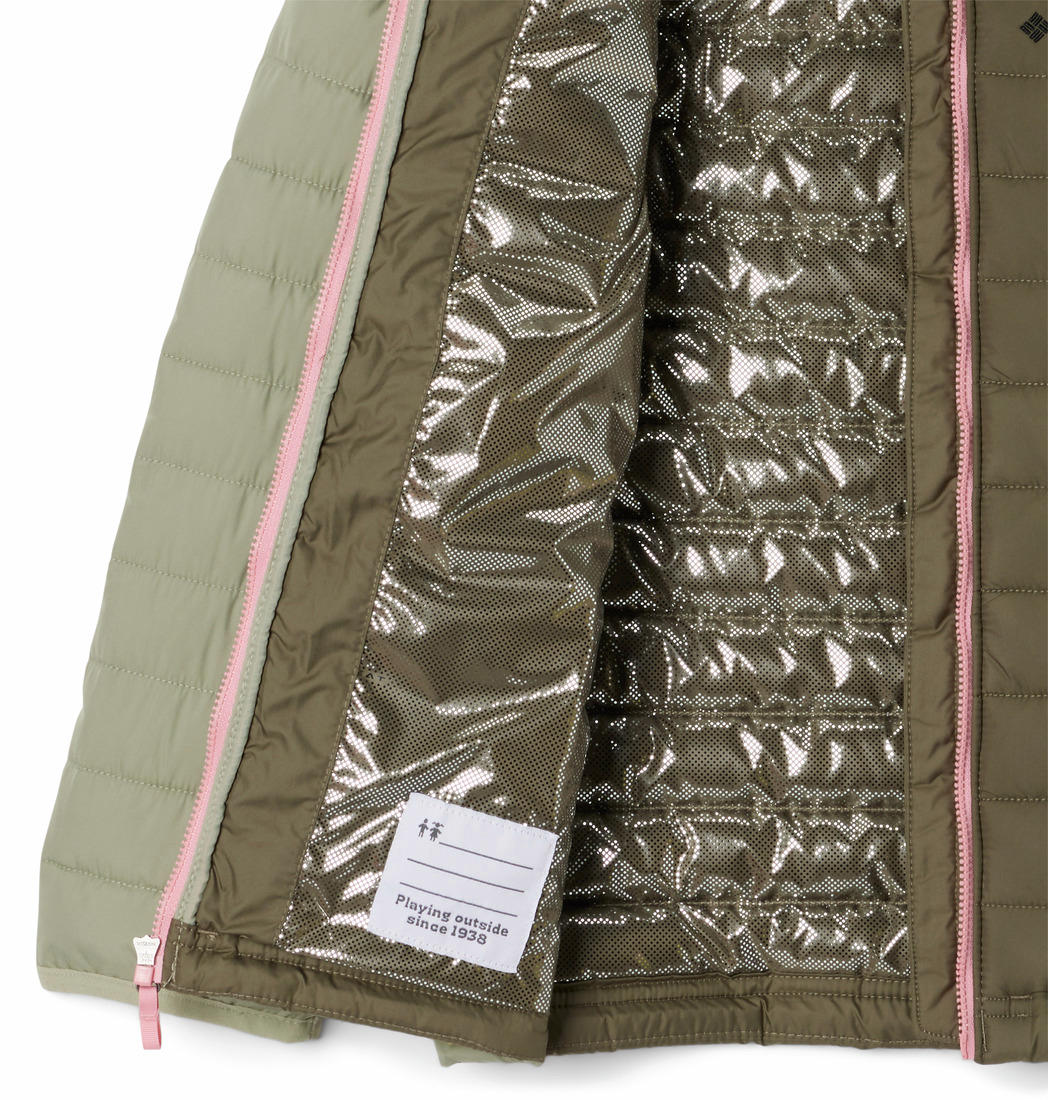 Columbia Kids Girls Olive Powder Lite Hooded Jacket