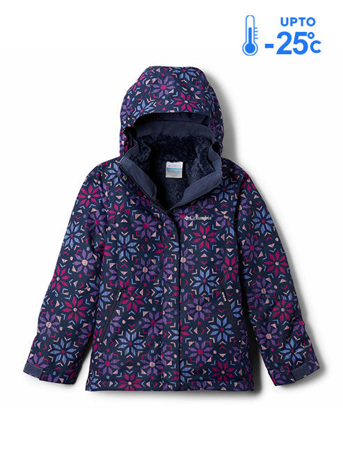 Columbia Kids Girls Purple Omni-Heat Reflective Bugaboo II Hooded Jacket