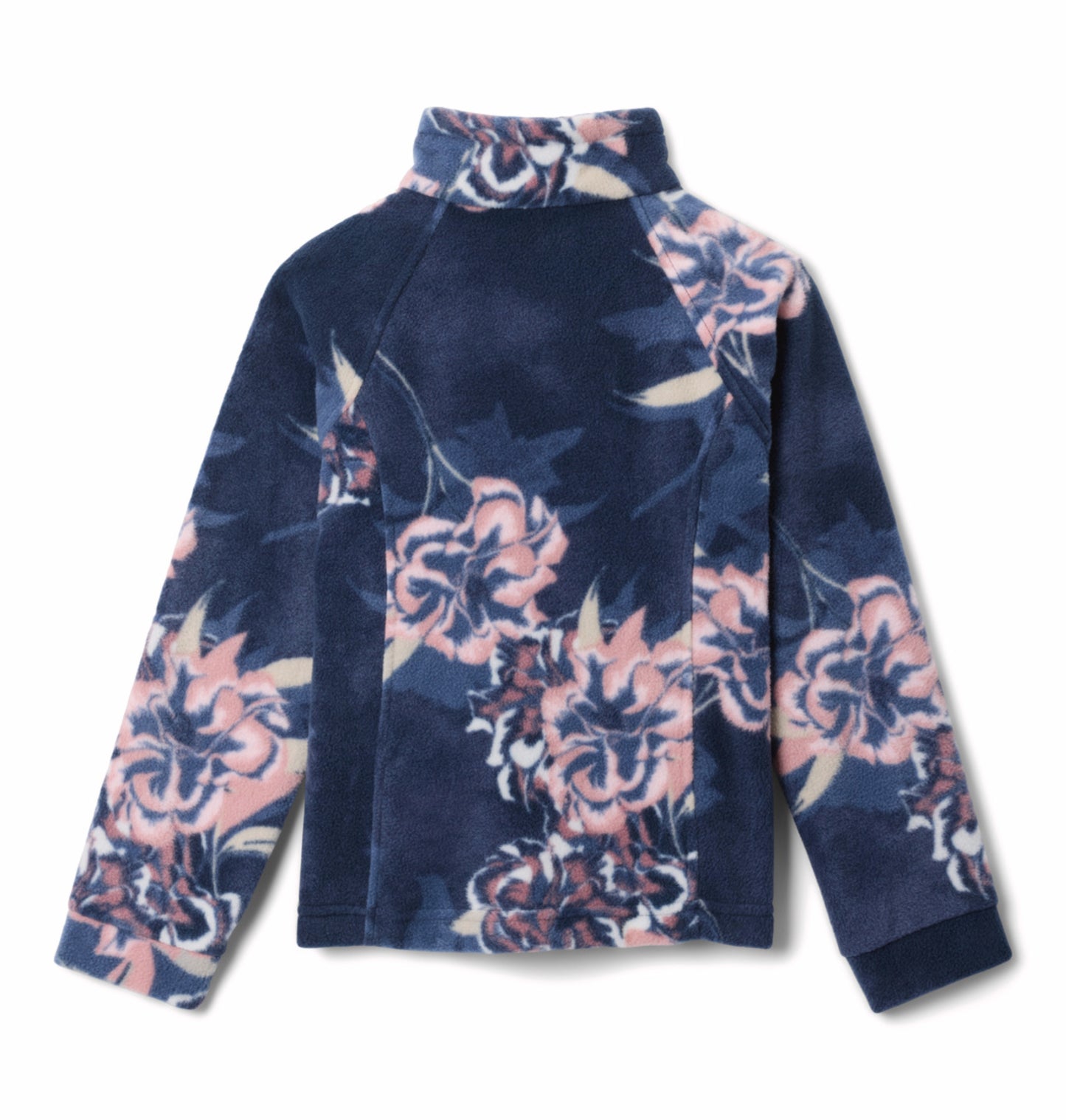 Columbia Kids Girls Navy Blue Benton Springs II Printed Fleece Jacket