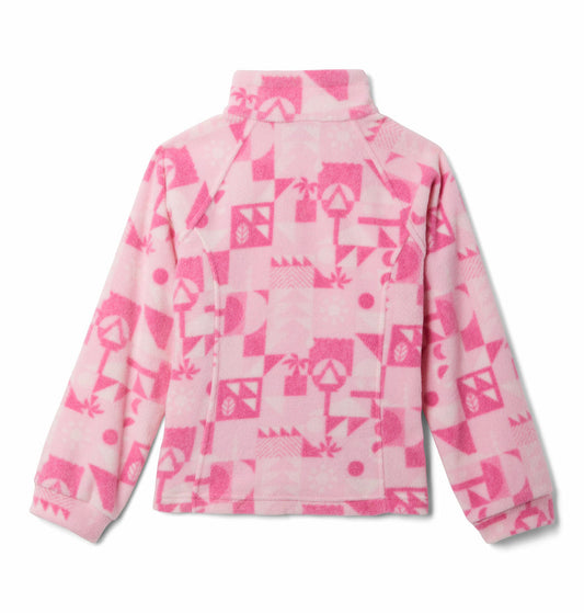 Columbia Kids Girls Pink Benton Springs II Printed Fleece Jacket