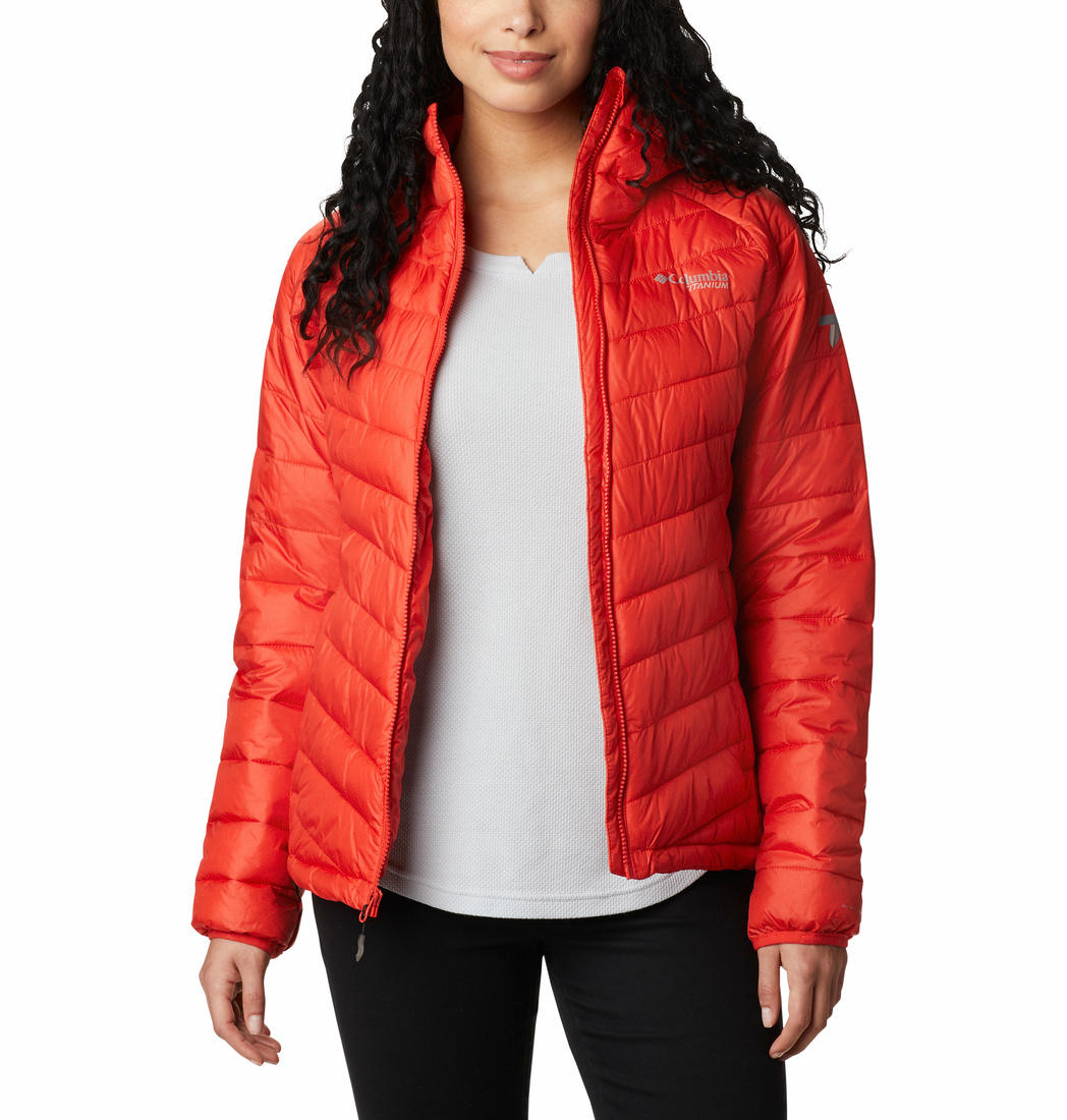 Columbia Women Orange Snow Country Hooded Jacket