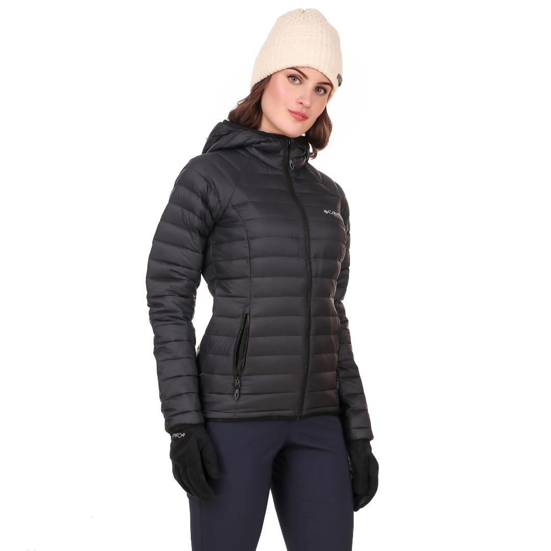 Columbia Women Black Alpha Trail Down Hooded Jacket