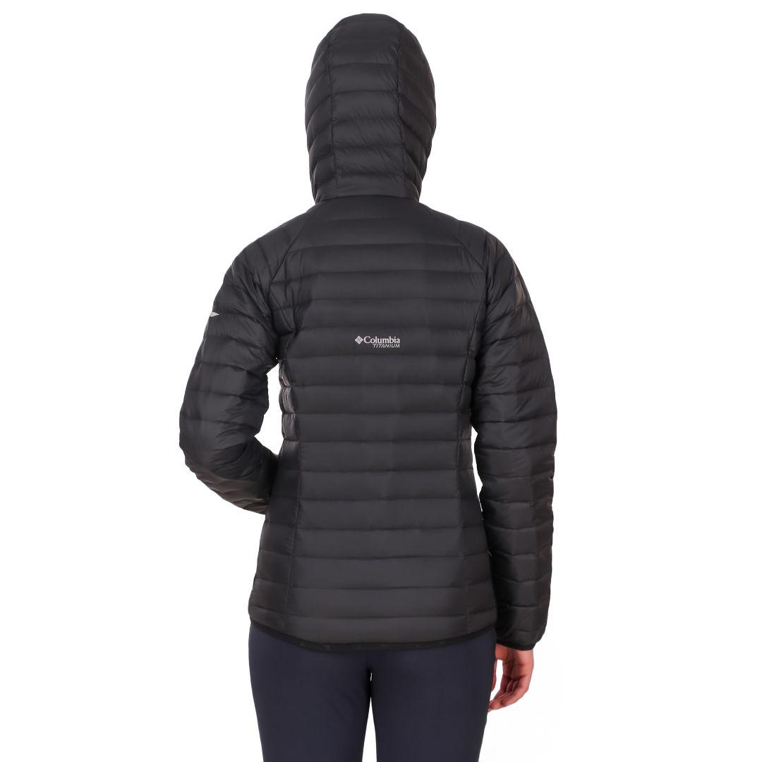 Columbia Women Black Alpha Trail Down Hooded Jacket