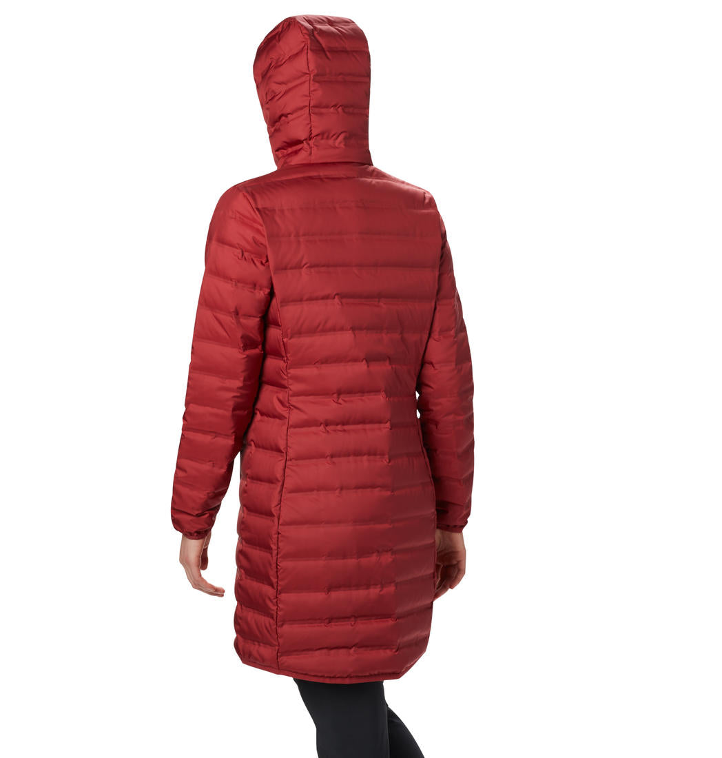 Columbia Women Red Lake 22 Down Long Hooded Jacket
