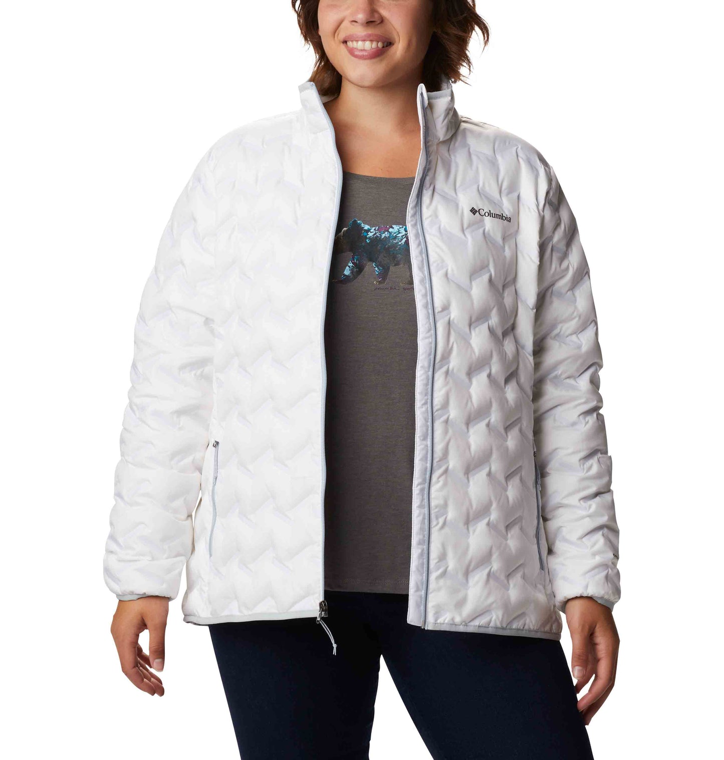 Columbia Women White Delta Ridge Down Jacket