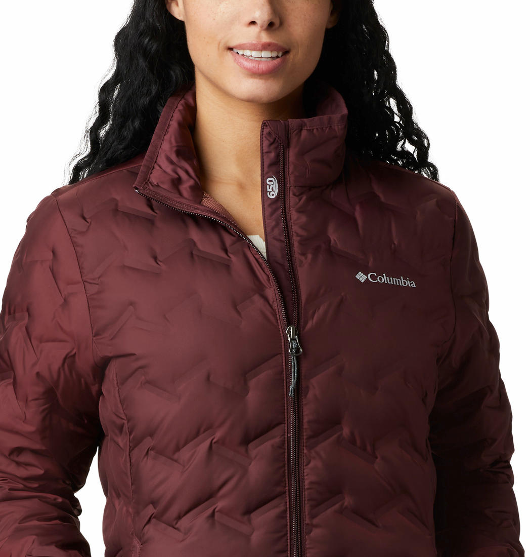 Columbia Women Maroon Delta Ridge Down Jacket