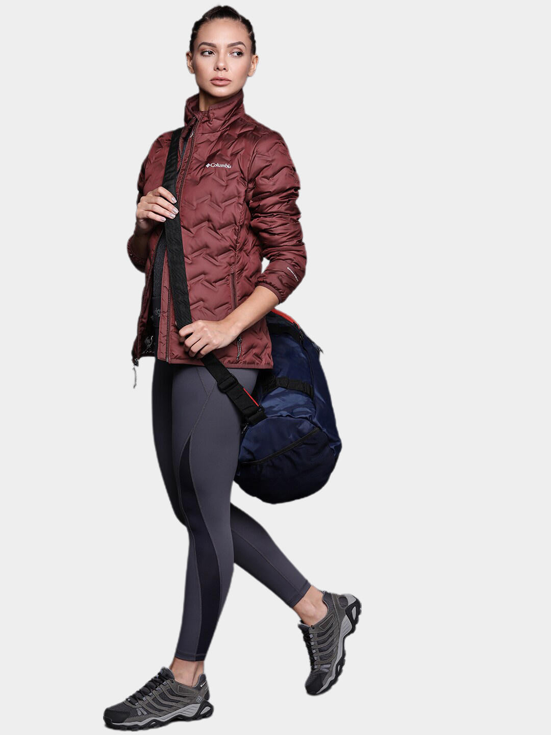 Columbia Women Maroon Delta Ridge Down Jacket