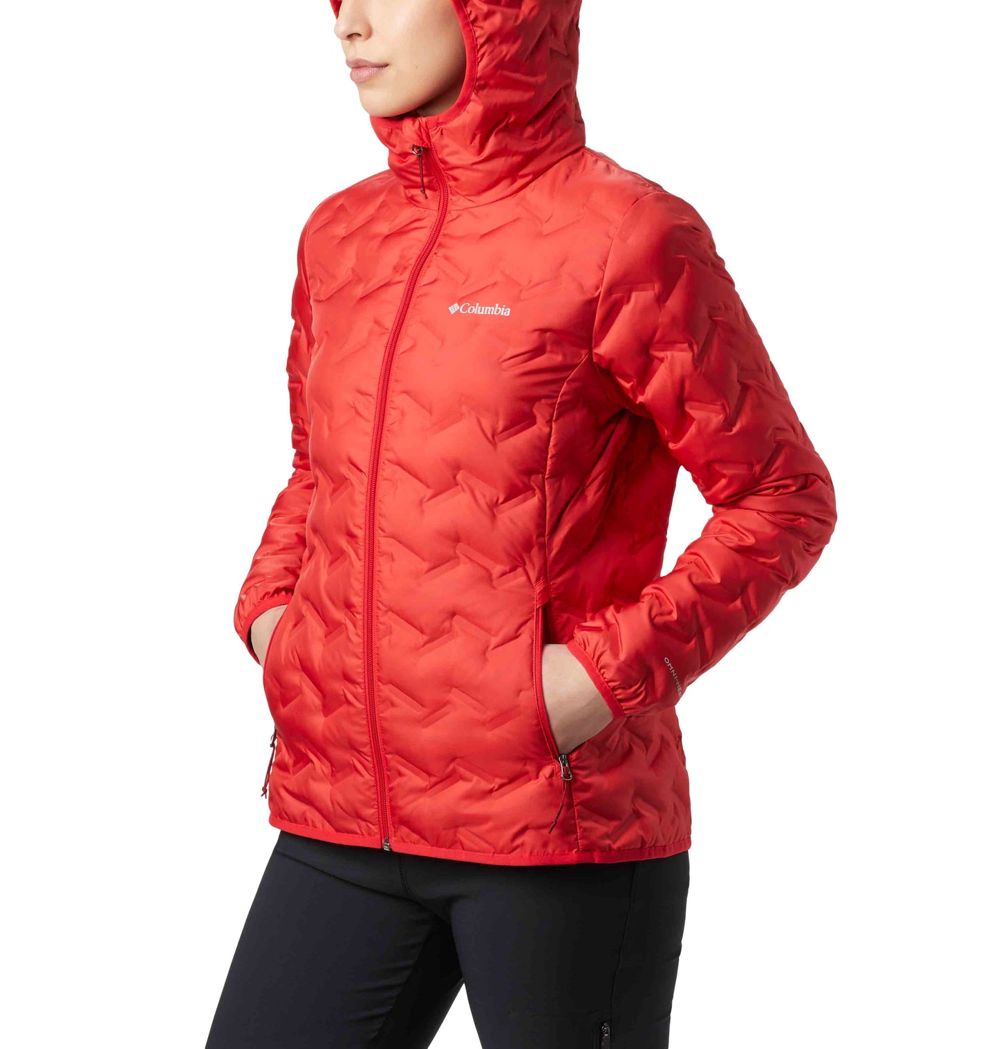Columbia Women Red Delta Ridge Down Hooded Jacket