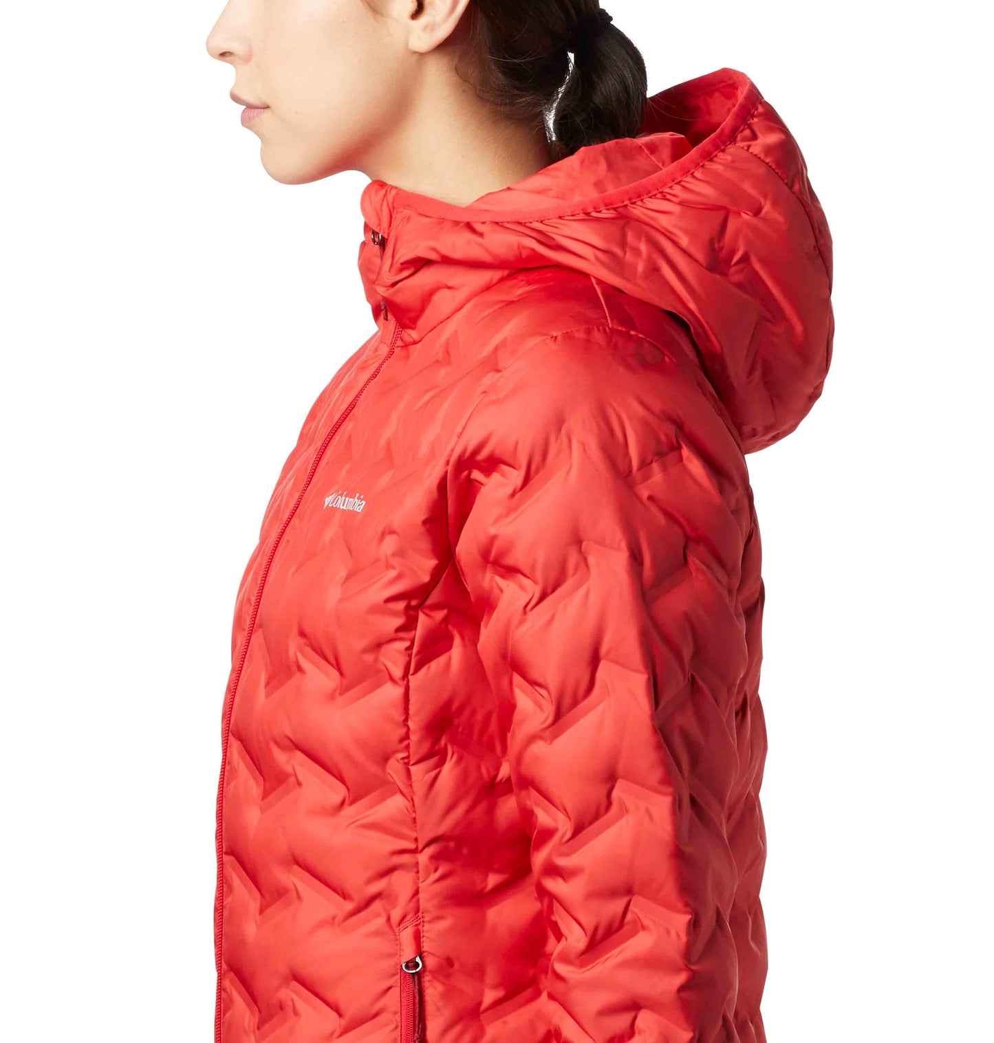 Columbia Women Red Delta Ridge Down Hooded Jacket