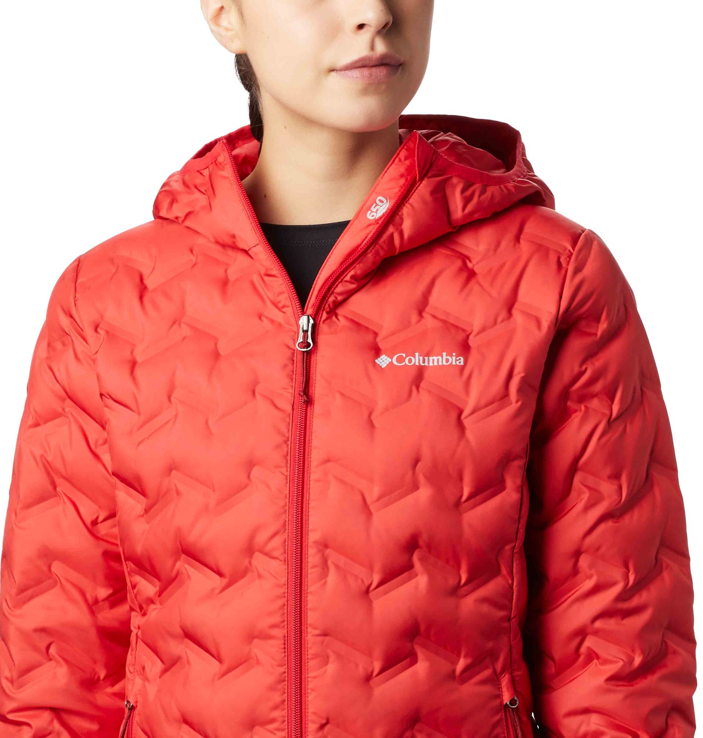 Columbia Women Red Delta Ridge Down Hooded Jacket