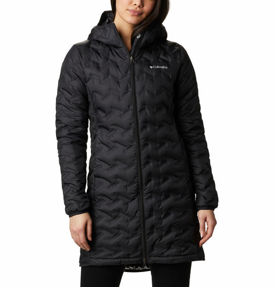 Columbia Women Black Delta Ridge Long Down Jacket