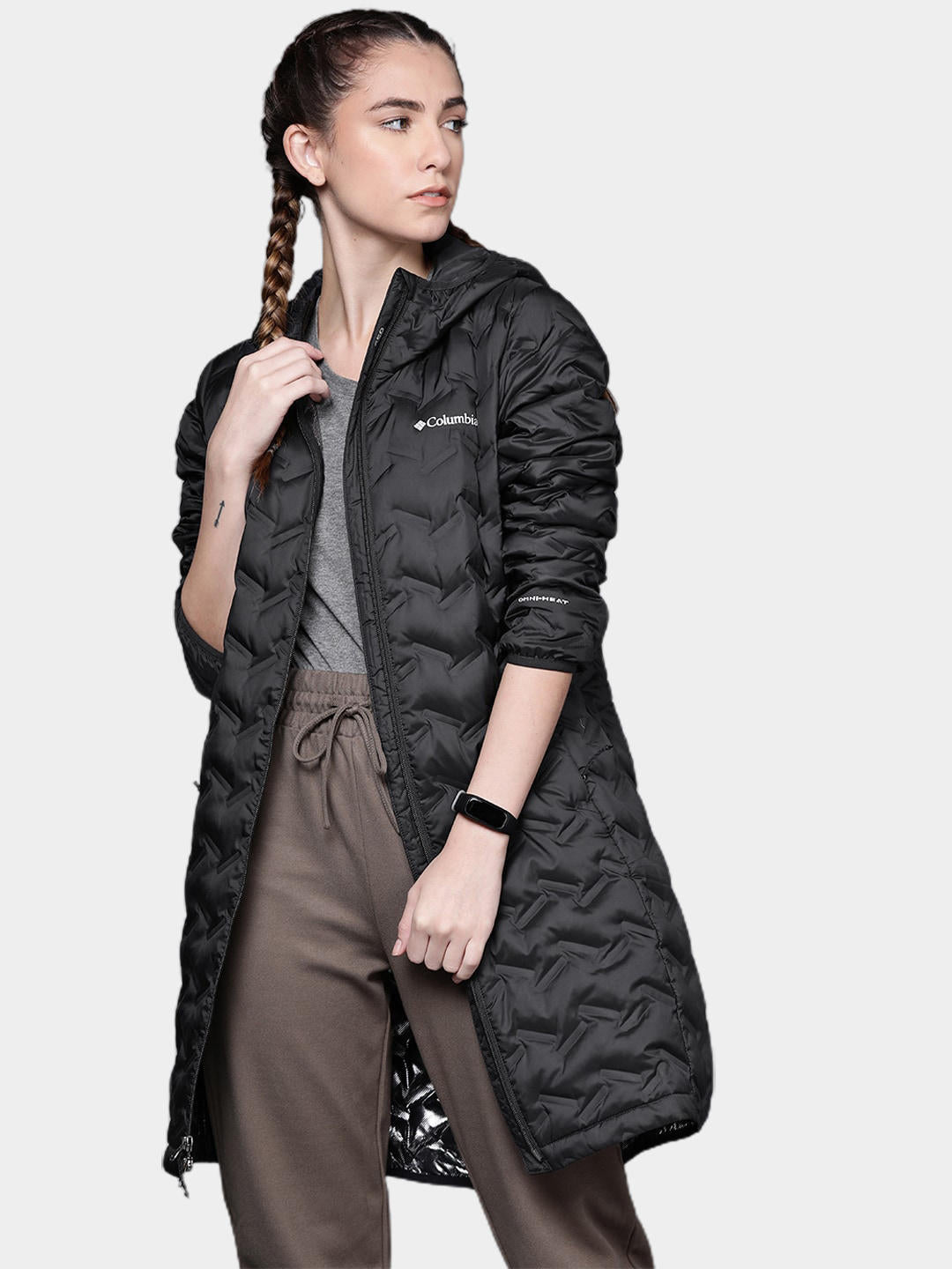 Columbia Women Black Delta Ridge Long Down Jacket