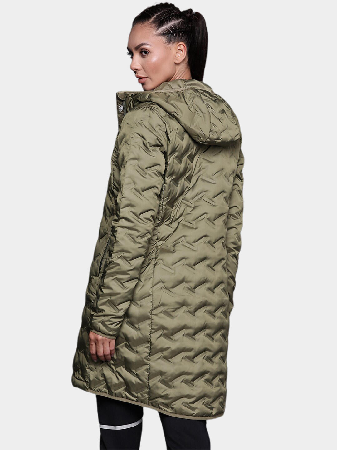 Columbia Women Olive Delta Ridge Long Down Jacket