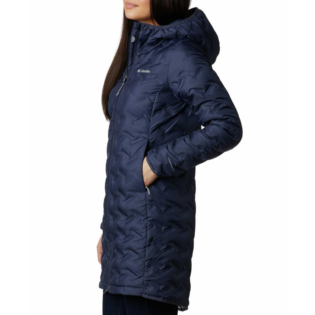 Columbia Women Blue Delta Ridge Long Down Jacket