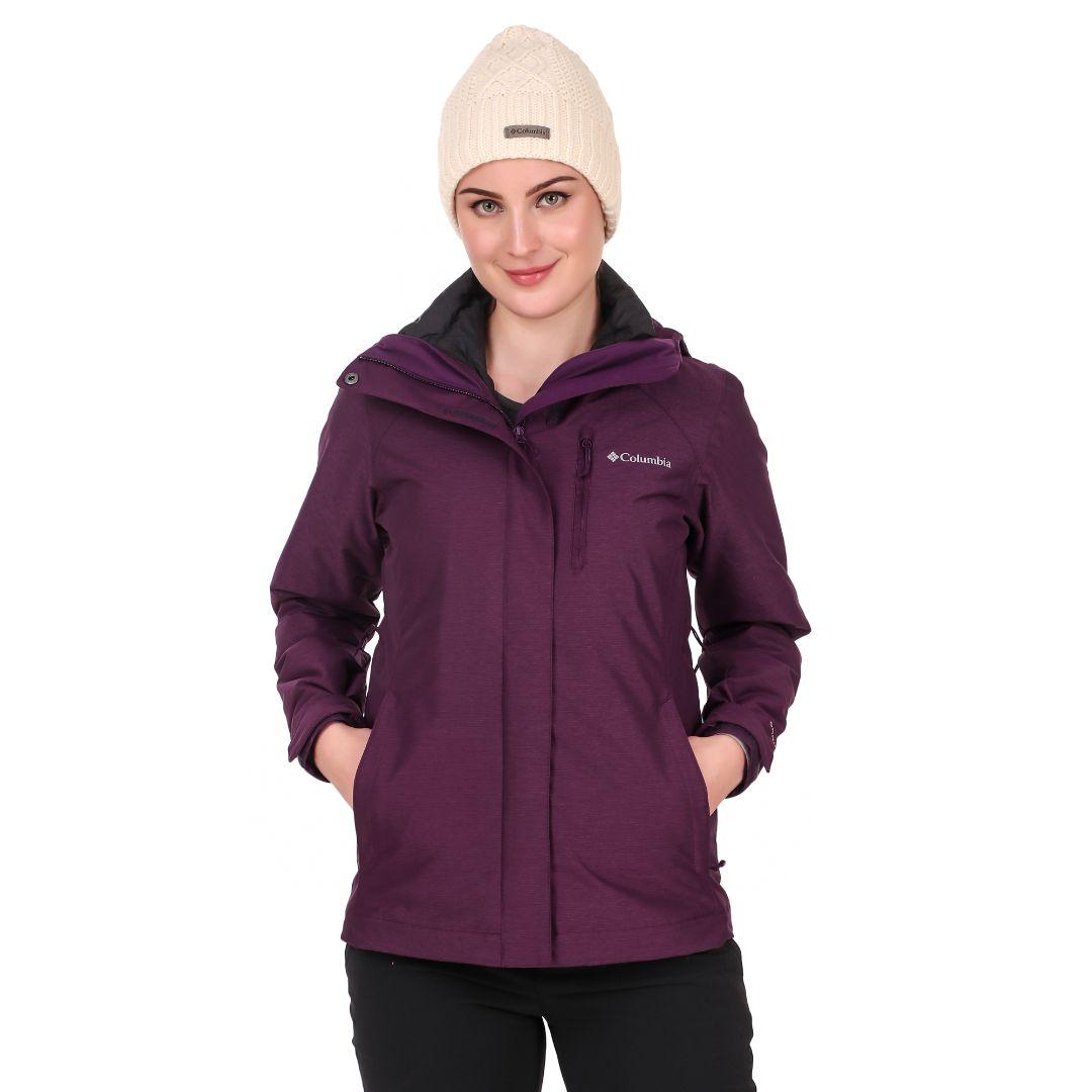 Columbia Women Maroon Whirlibird IV Interchange Jacket