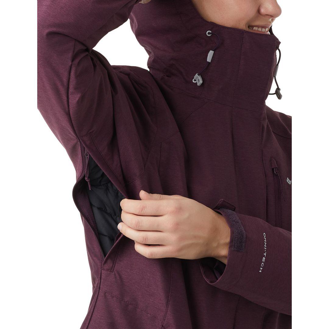 Columbia Women Maroon Whirlibird IV Interchange Jacket