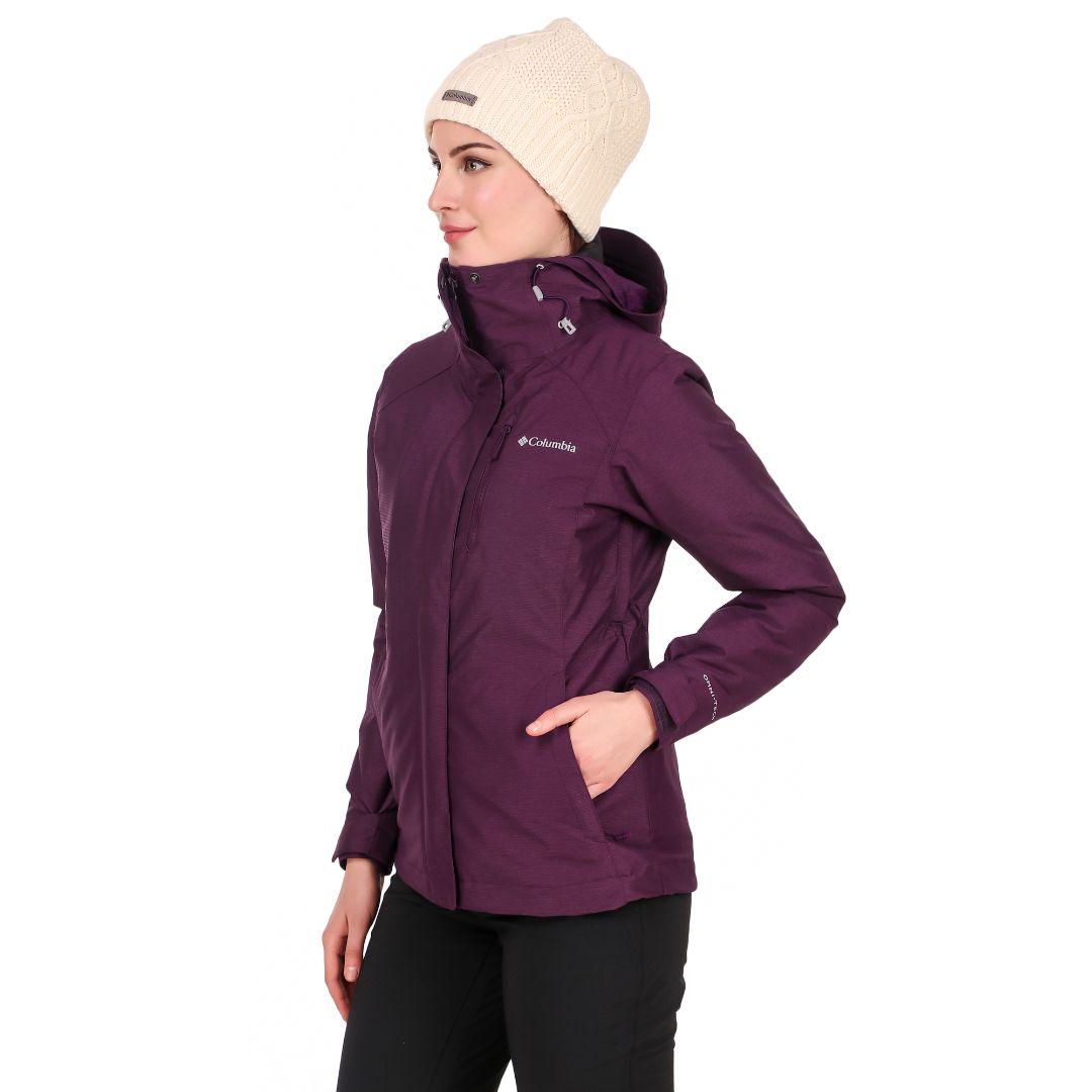 Columbia Women Maroon Whirlibird IV Interchange Jacket