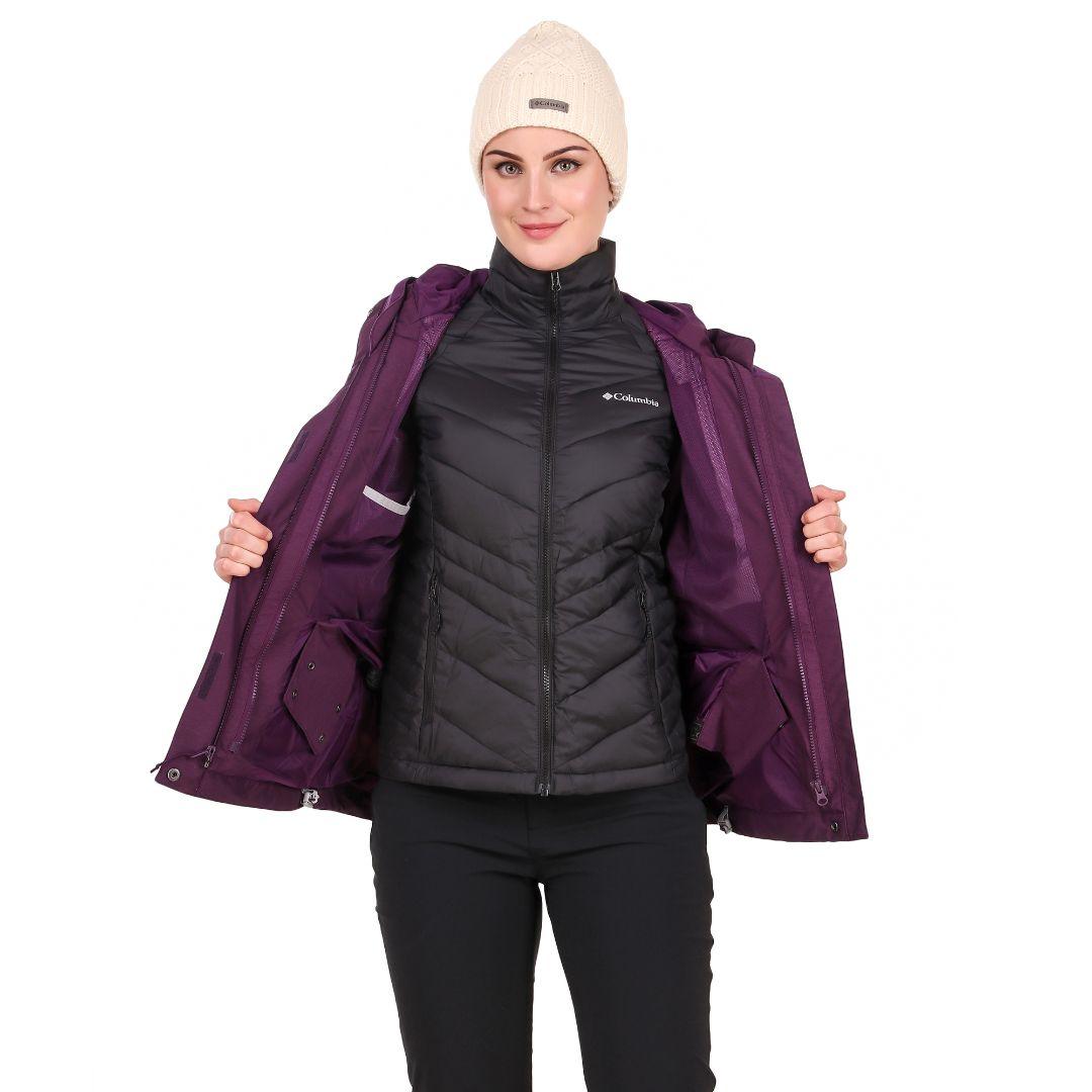 Columbia Women Maroon Whirlibird IV Interchange Jacket