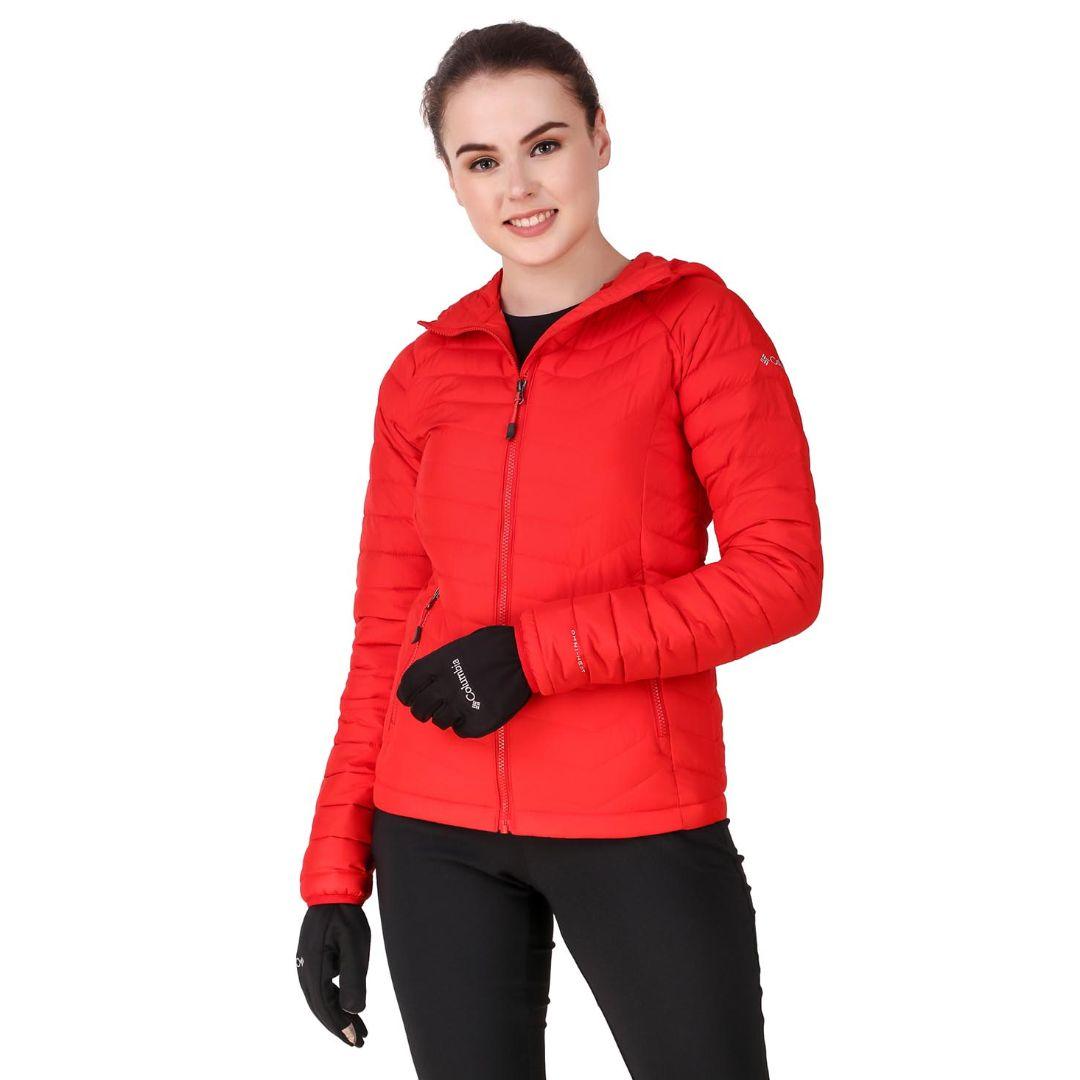 Columbia Women Red Powder Lite Hooded Jacket
