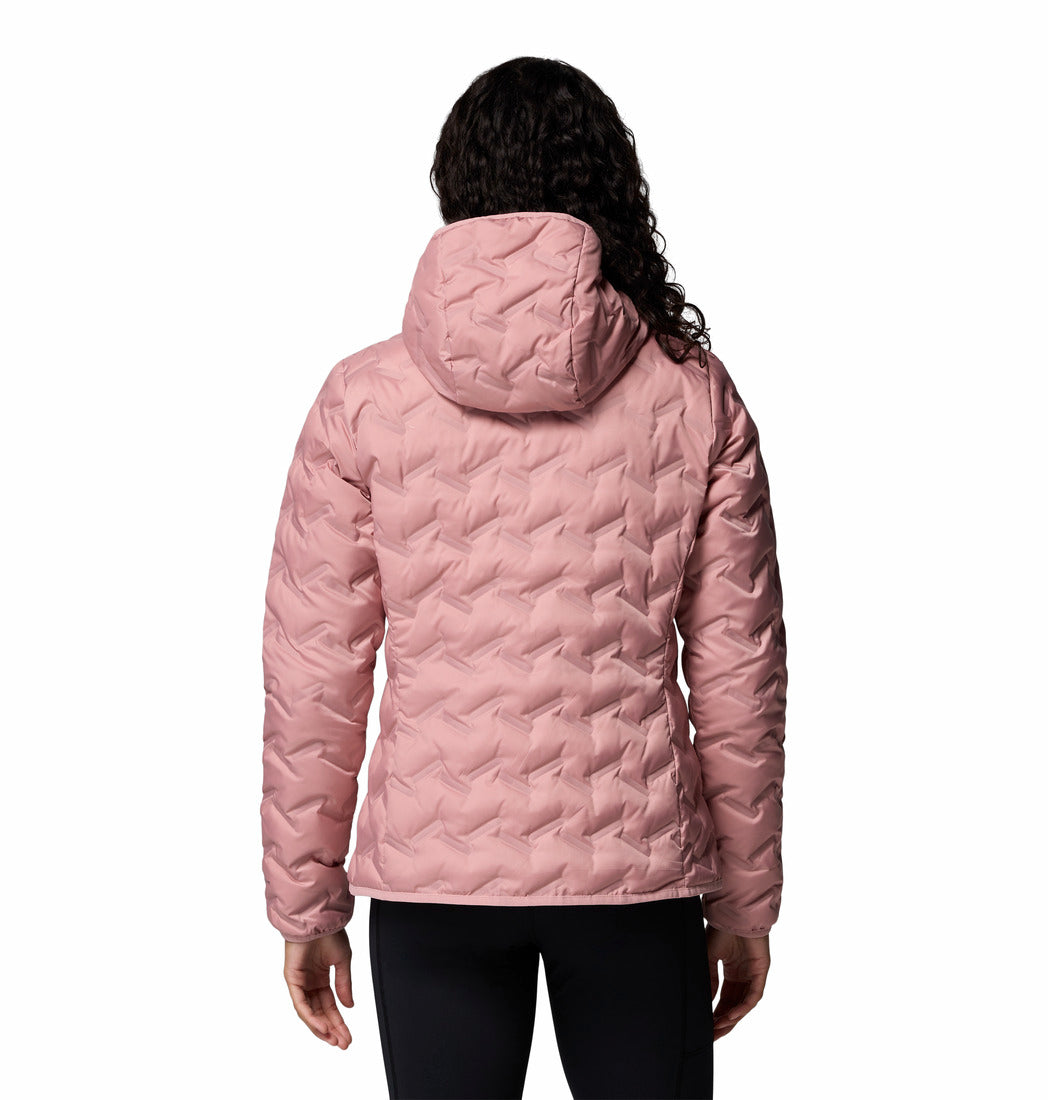 Columbia Women Pink Delta Ridge II Down Hooded Jacket (Plus Size)