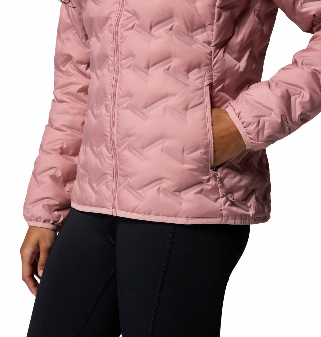 Columbia Women Pink Delta Ridge II Down Hooded Jacket (Plus Size)