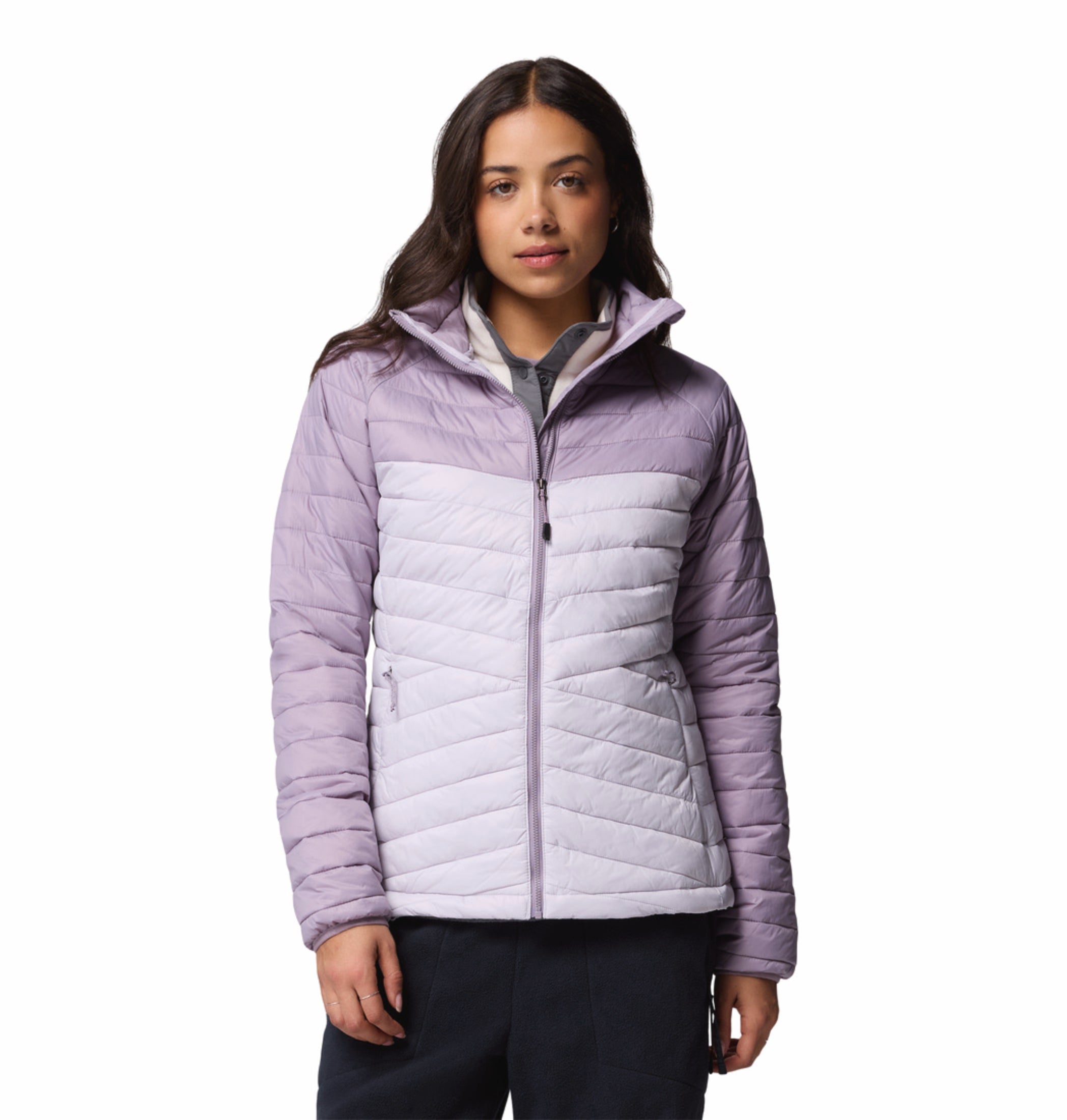 Columbia Women Purple OmniShield Powder Pass Down Jacket