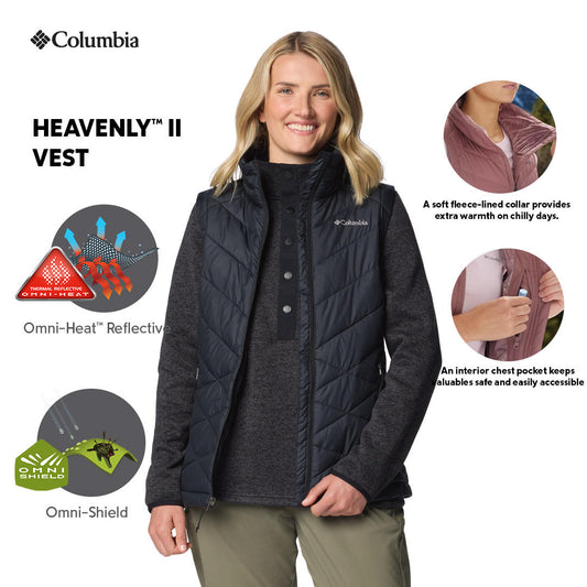 Columbia Womens Black Omni-Heat Reflective Heavenly II Vest