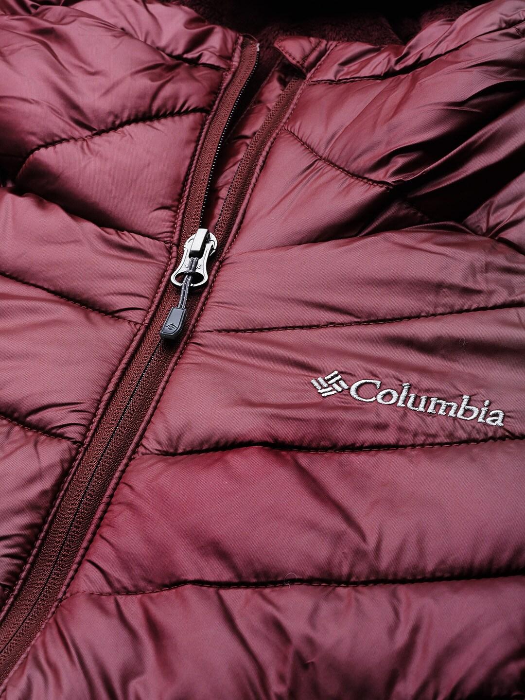 Columbia Women Maroon Joy Peak Hooded Jacket
