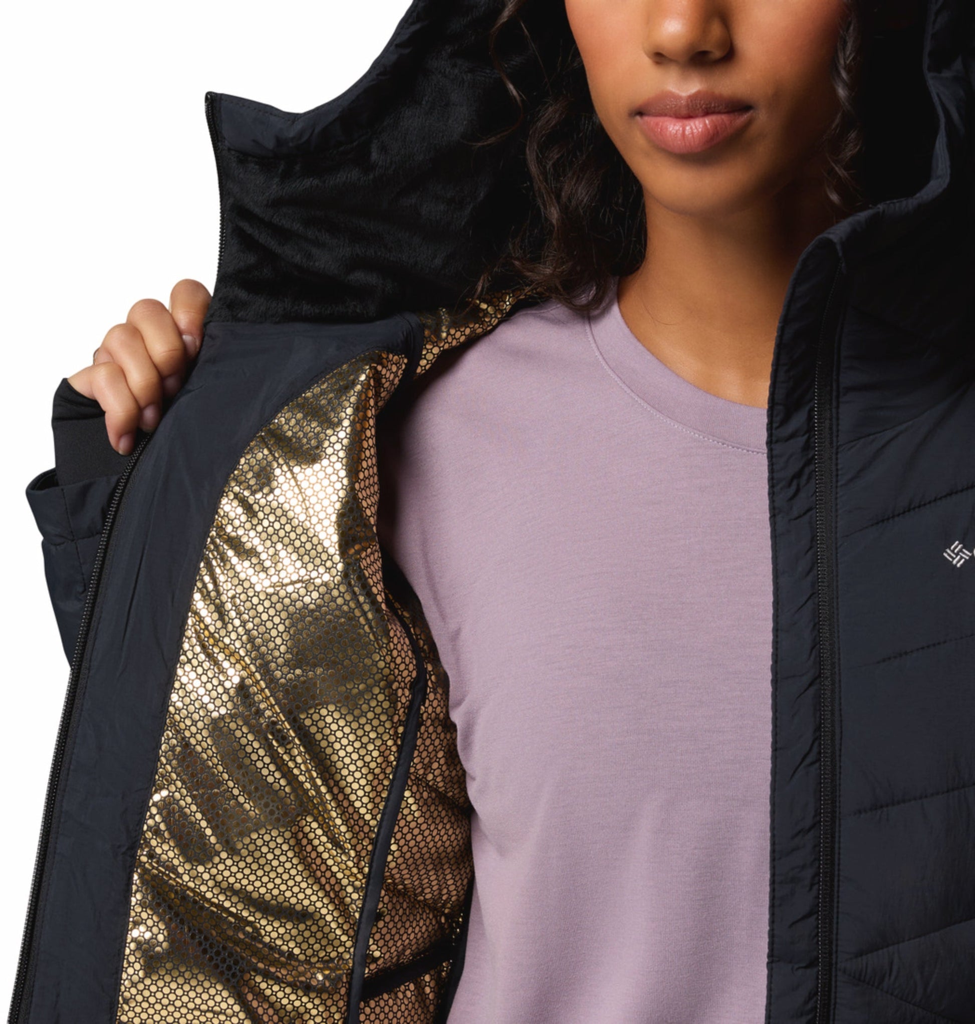 women black omni heat infinity joy peak ii down jacket