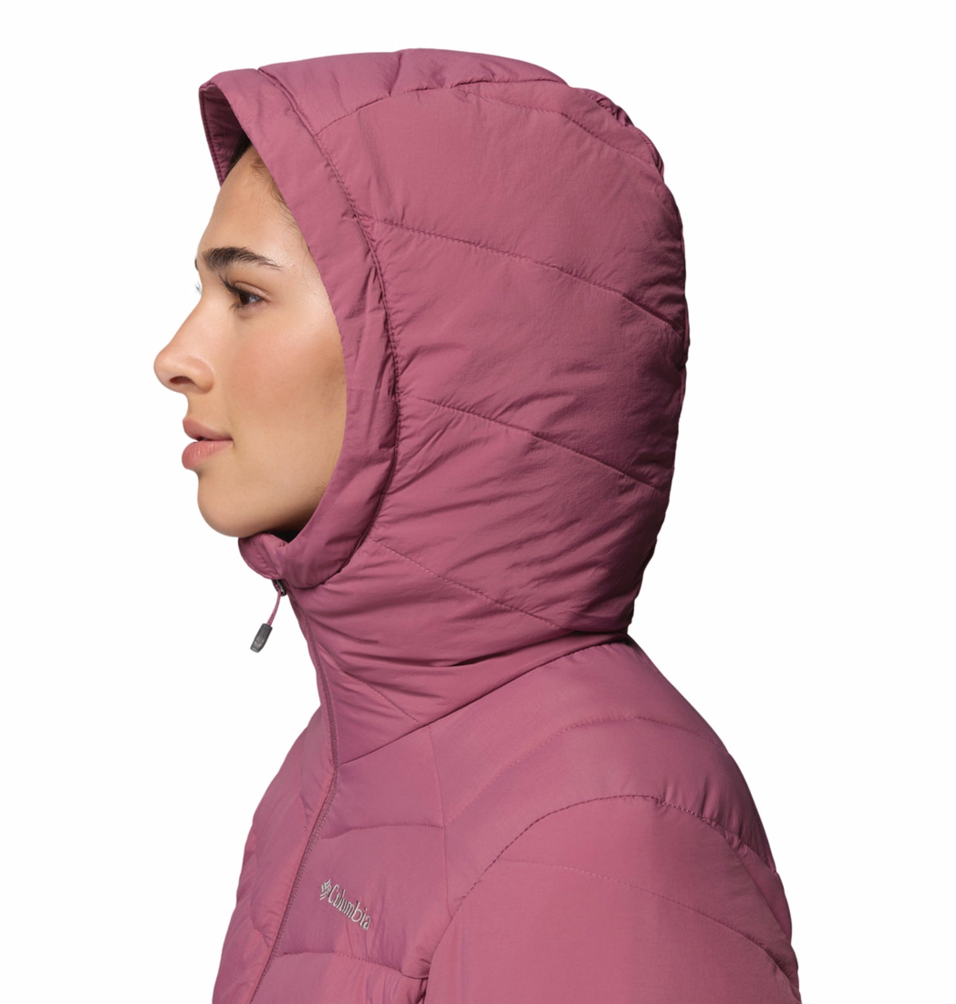 women purple omni heat infinity joy peak ii down jacket
