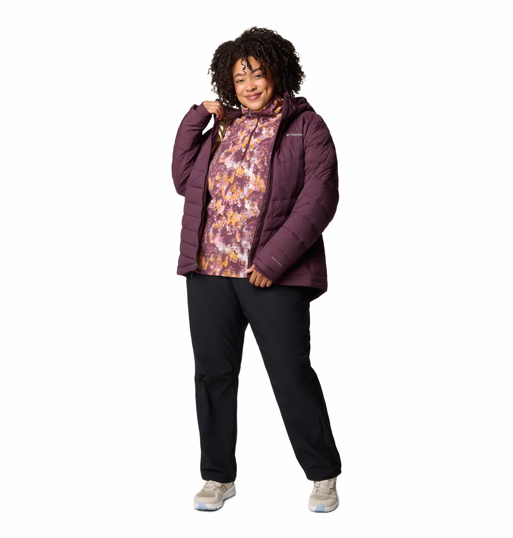 Columbia Women Red Joy Peak Hooded Jacket (Plus Size)