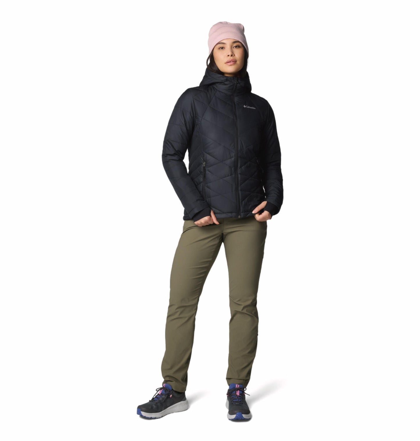 Columbia Womens Black Omni-Heat Reflective Heavenly Hooded Jacket
