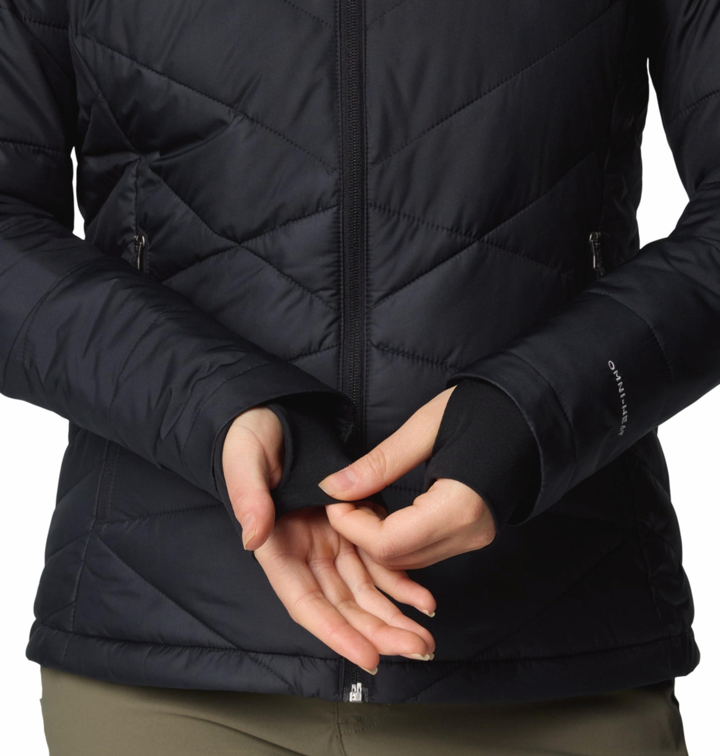 Columbia Womens Black Omni-Heat Reflective Heavenly Hooded Jacket