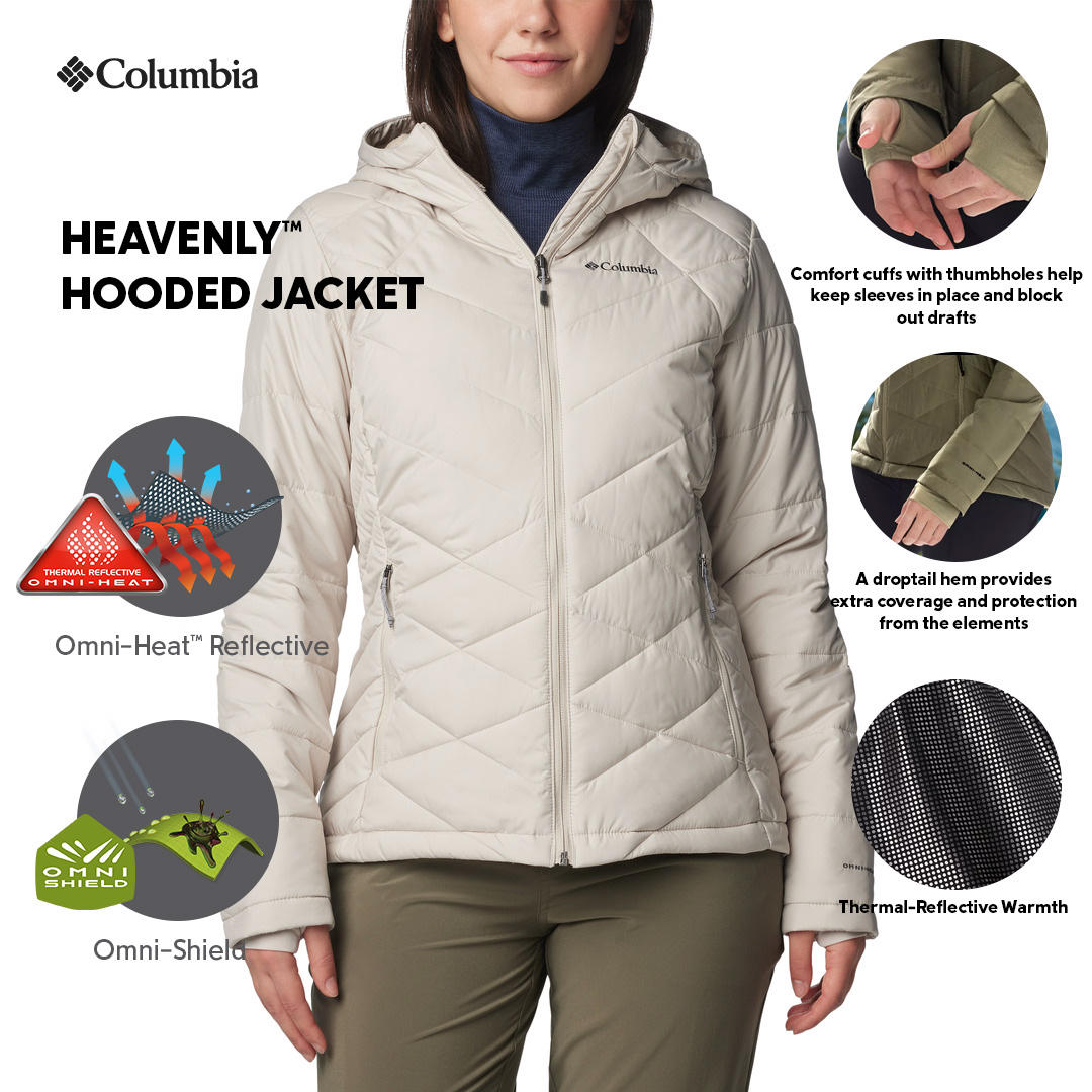 Columbia Womens Off White Heavenly Hooded Jacket
