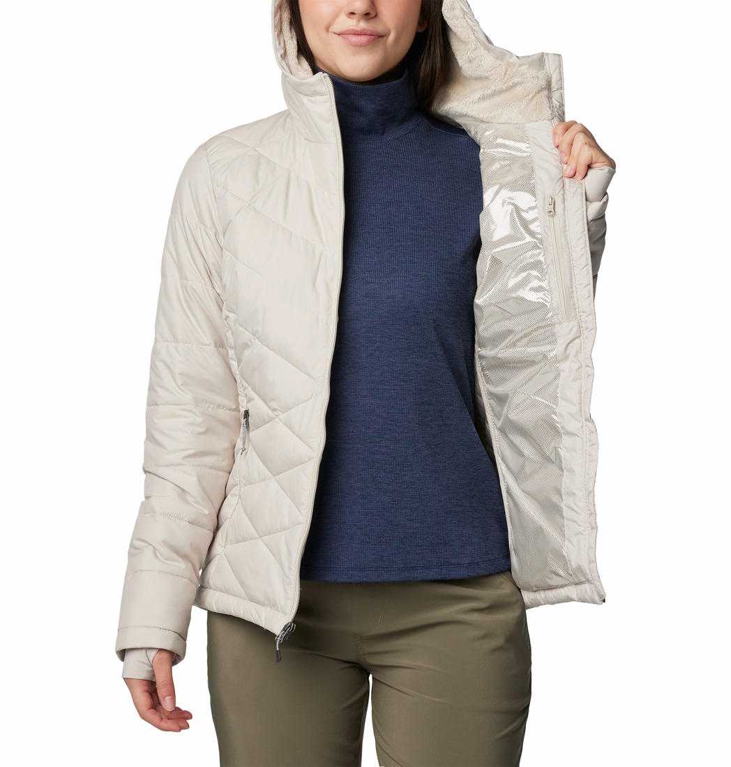 Columbia Womens Off White Heavenly Hooded Jacket