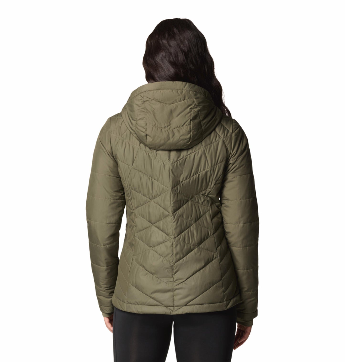 Columbia Womens Olive Omni-Heat Reflective Heavenly Hooded Jacket