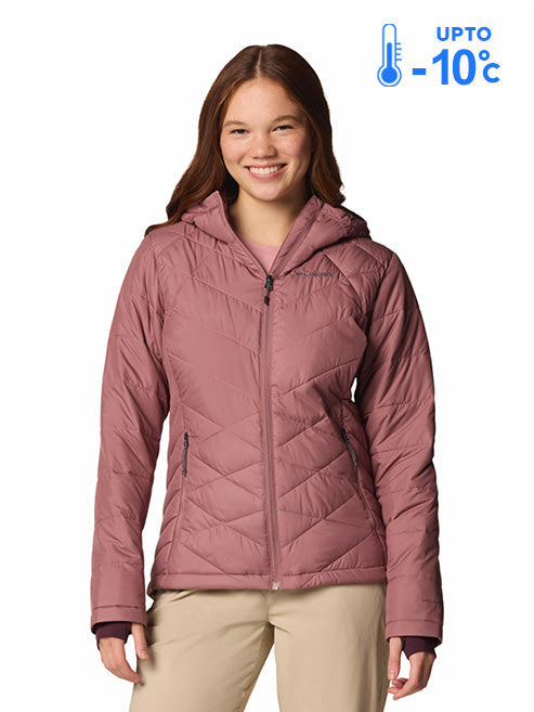 Columbia Women’s Red Omni-Heat Reflective Heavenly Hooded Down Jacket